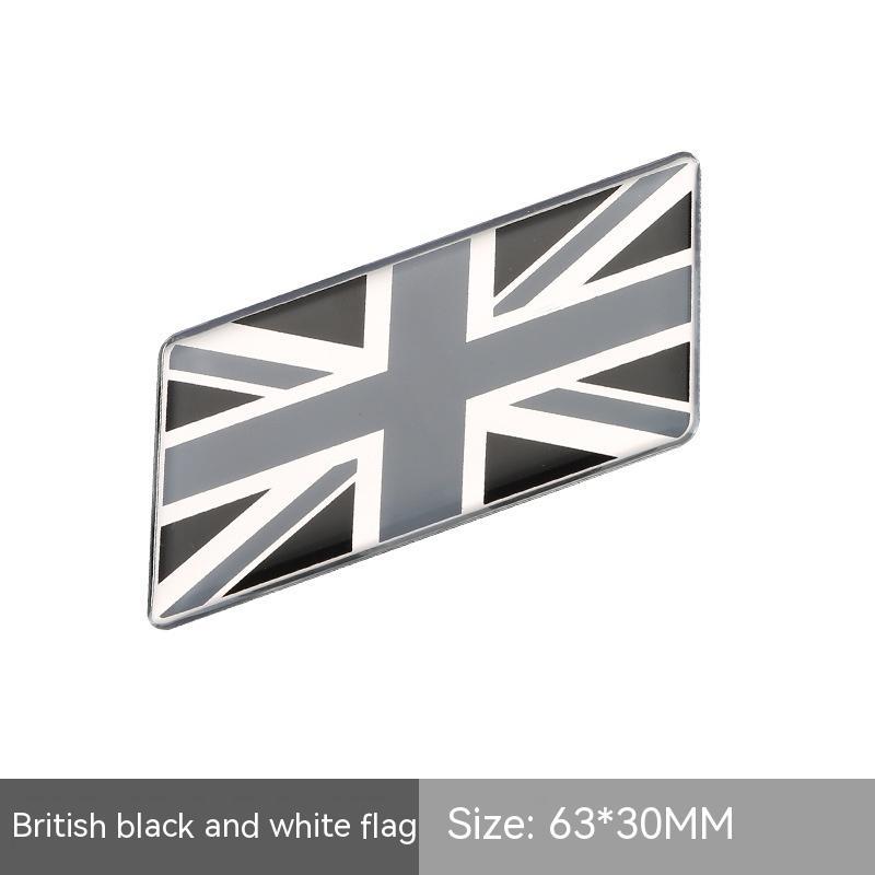 Pegatinas de bandera nacional para coche, etiqueta trasera de cristal de metal