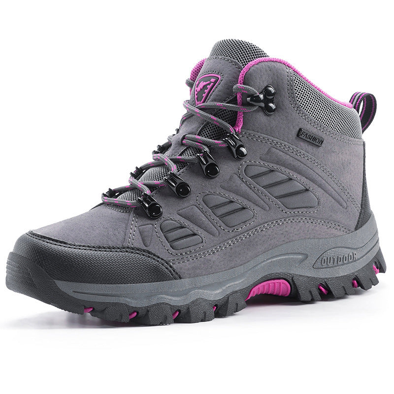 Couple's High-top Breathable Waterproof Non-slip Camping Leisure Mountaineering Shoes