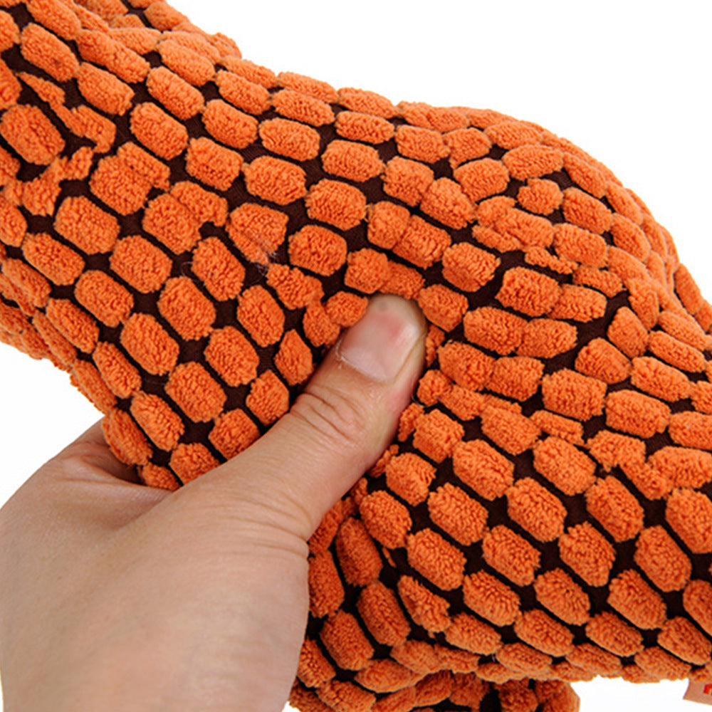 Dinosaur Dog Toy - Interactive Plush Squeaky Chew Toy for Large Dogs