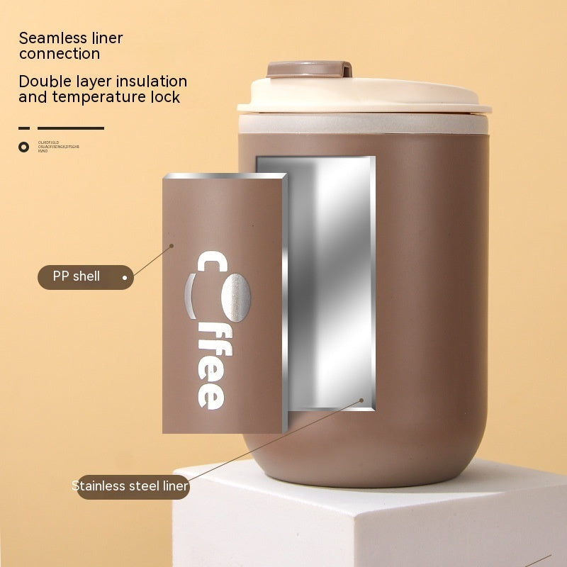 304 Edelstahl Kaffeetasse Doppelte Isolierung Schönes Aussehen Tragbar für das Auto