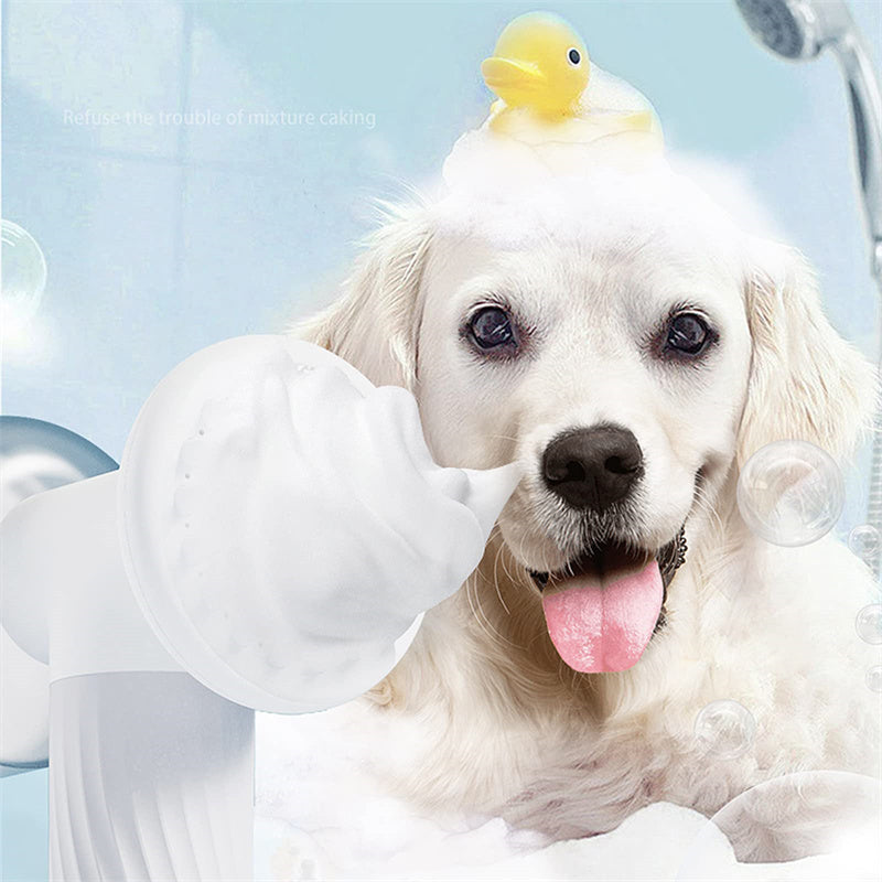 Automatische Schaum-Dog Cat Bad Bürste Hund Shampoo Bürste mit Seifenspender Elektrische Haustierpflege Massagebürste Haustier Bad Bürste Scrubber Kamm für Hund Katze Haustierprodukte