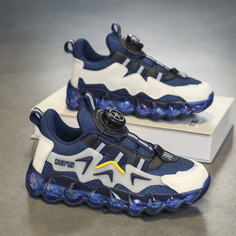 Jungen Hohles Netz Oberfläche Atmungsaktive Freizeit Sport Weiche Sohle Lauf Schuhe