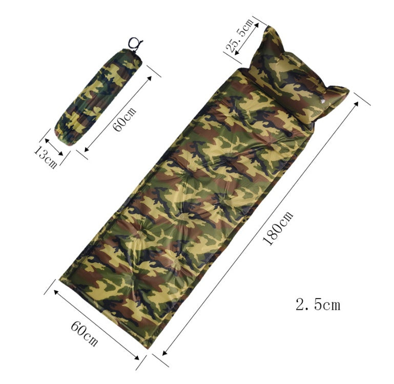 Camo Automatisches Aufblasbares Kissen Mit Kopfstütze Für Outdoor-Camping Camping Damp