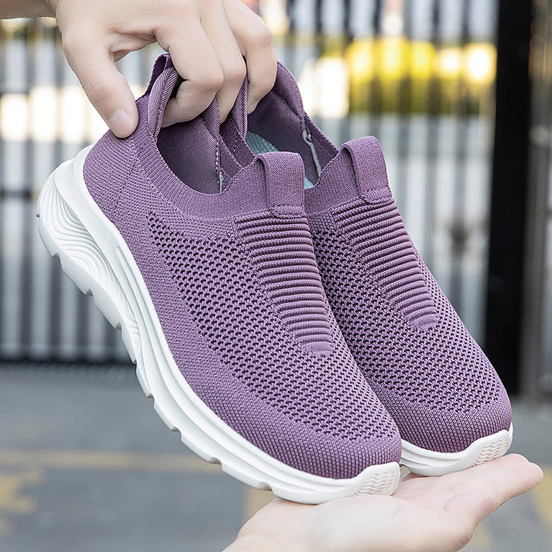 Leisure Sports Solid Color Soft-soled Running Shoes