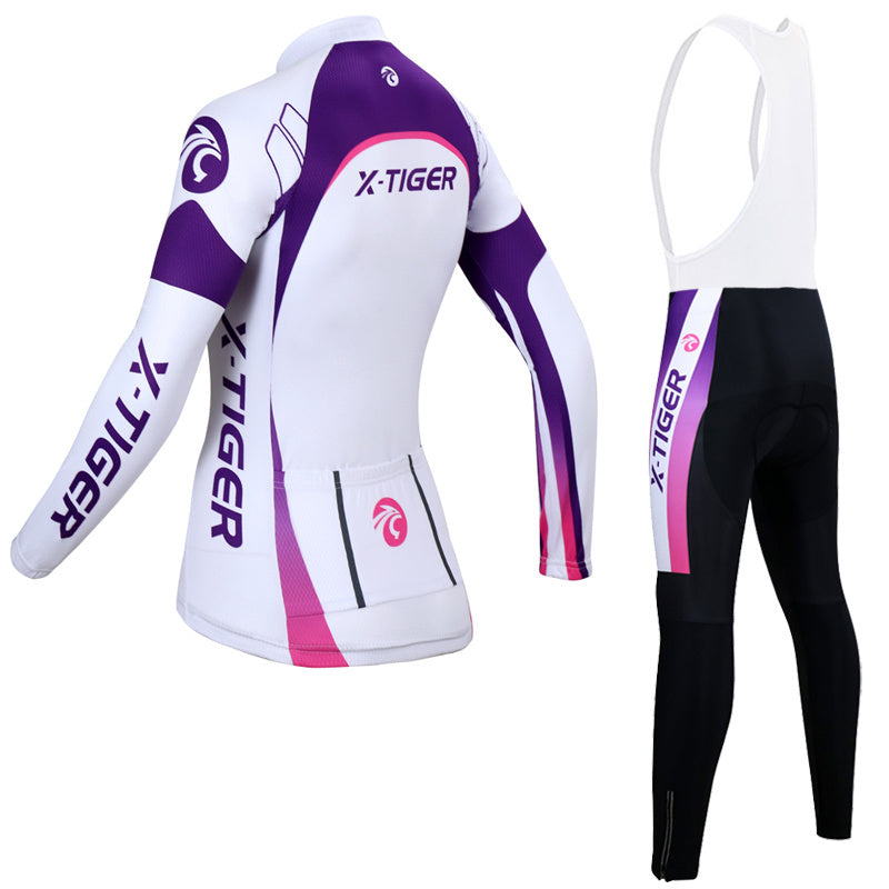 Frühling und Herbst Damen Langarm Fahrradtrikot Anzug