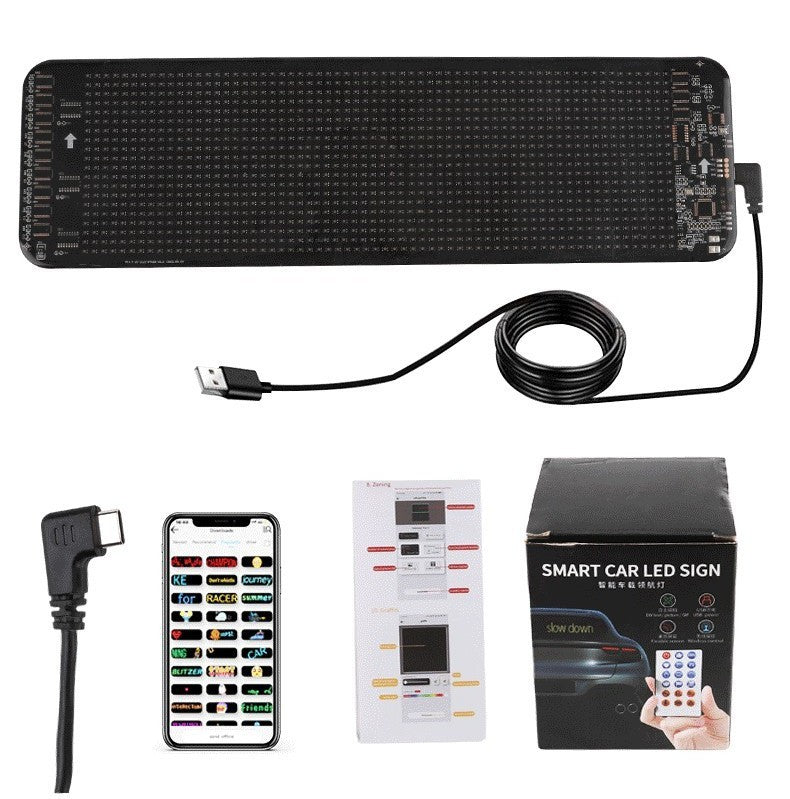 Programmierbares Auto-LED-Schild LED Vollfarb-Werbescreen Ultra-dünner Bildschirm Benutzerdefinierter Textmuster-Animationsanzeige Auto