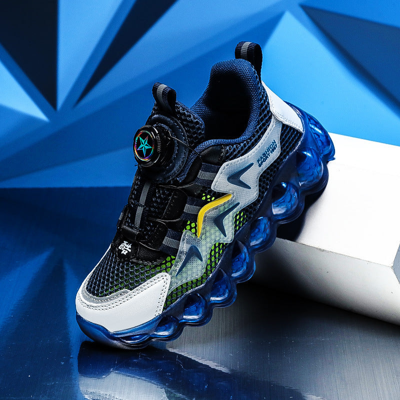 Jungen Hohles Netz Oberfläche Atmungsaktive Freizeit Sport Weiche Sohle Lauf Schuhe
