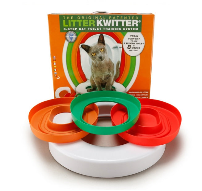 Katzenstreu Toilette Sitz Toilettentrainer Kwitter