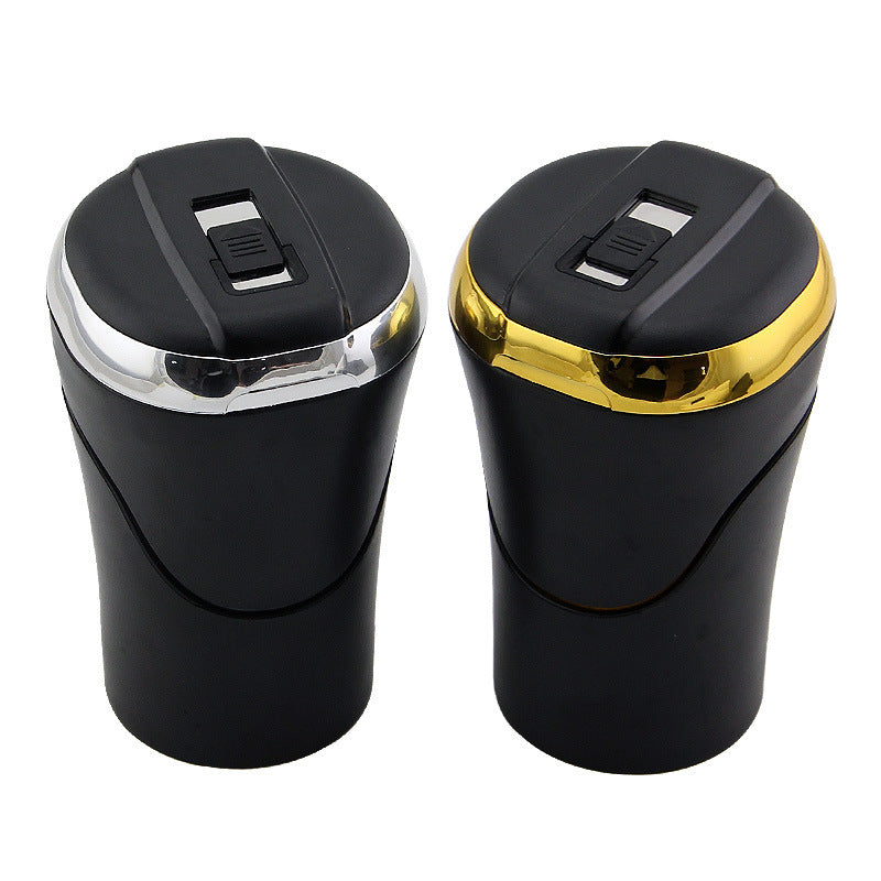 Push-Pull Feuerzeug Zubehör Rauchfrei Abnehmbar USB Wiederaufladbar Auto Aschenbecher Zuhause Tragbar Geruchsdicht Mit Deckel LED Blau Licht