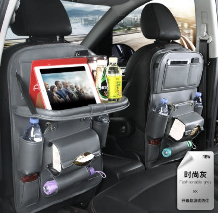 PU-Leder Auto Aufbewahrungstasche Multifunktionale Sitzrückenablage Hängetasche Wasserdichter Auto Organizer Automobil Innenraum Zubehör