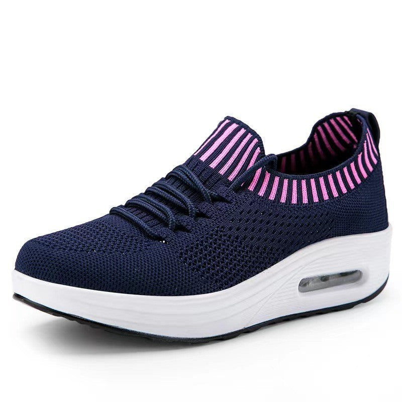 Mesh Low-top Air Cushion Thick Bottom Female Mesh Surface Breathable Shoes