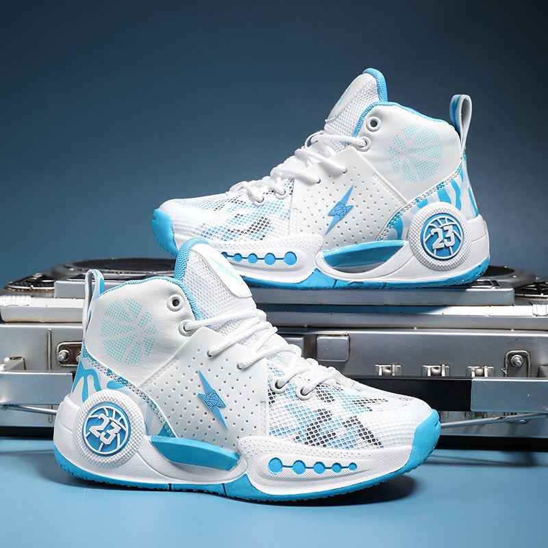 Kinder Mesh Rutschfeste Abriebfeste Lauf Basketballschuhe
