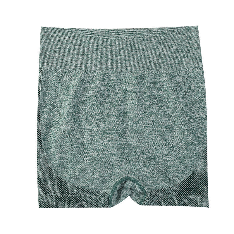 Yoga Shorts Honey Hüfthoch Schnell trocknend Nahtloser Taillenformender und Hüfthebender Dreipunkt-Fitnessshorts