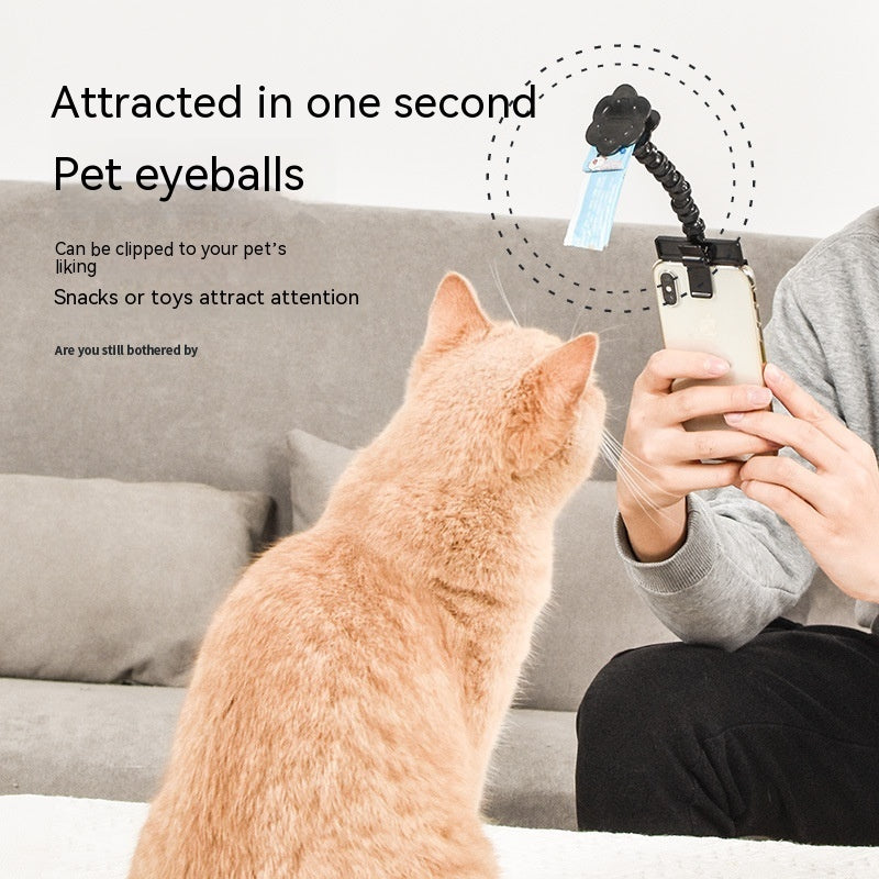 Haustierfotografie-Werkzeug Katze Hund und Hundebetrachtungslinse Teddy Kamera Spielzeug Handy Kamera Halter Selfie Clip Zubehör Haustierprodukte