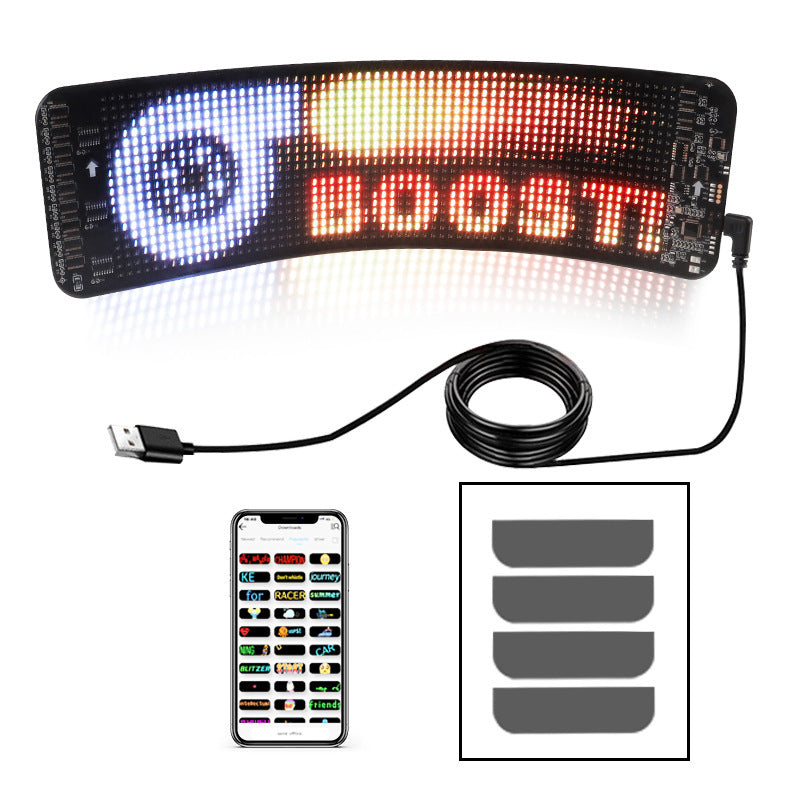 Programmierbares Auto-LED-Schild LED Vollfarb-Werbescreen Ultra-dünner Bildschirm Benutzerdefinierter Textmuster-Animationsanzeige Auto