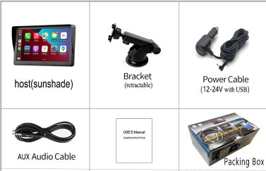7 IPS Auto Smart Screen Wireless Carplay Auto Mobiltelefon Projektionsbildschirm Navigation