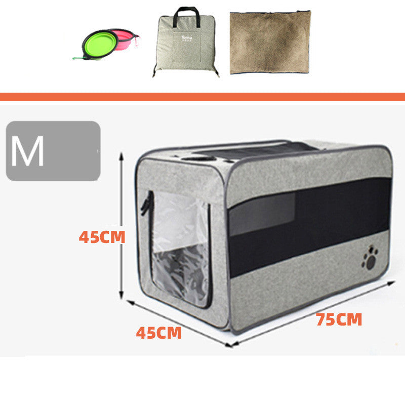 Haustier-Reise-Tragetasche Tragbare Haustiertasche Faltbare Stoff-Haustiertrage Reisetasche für Haustierkäfig mit verriegelbaren Sicherheitsreißverschlüssen
