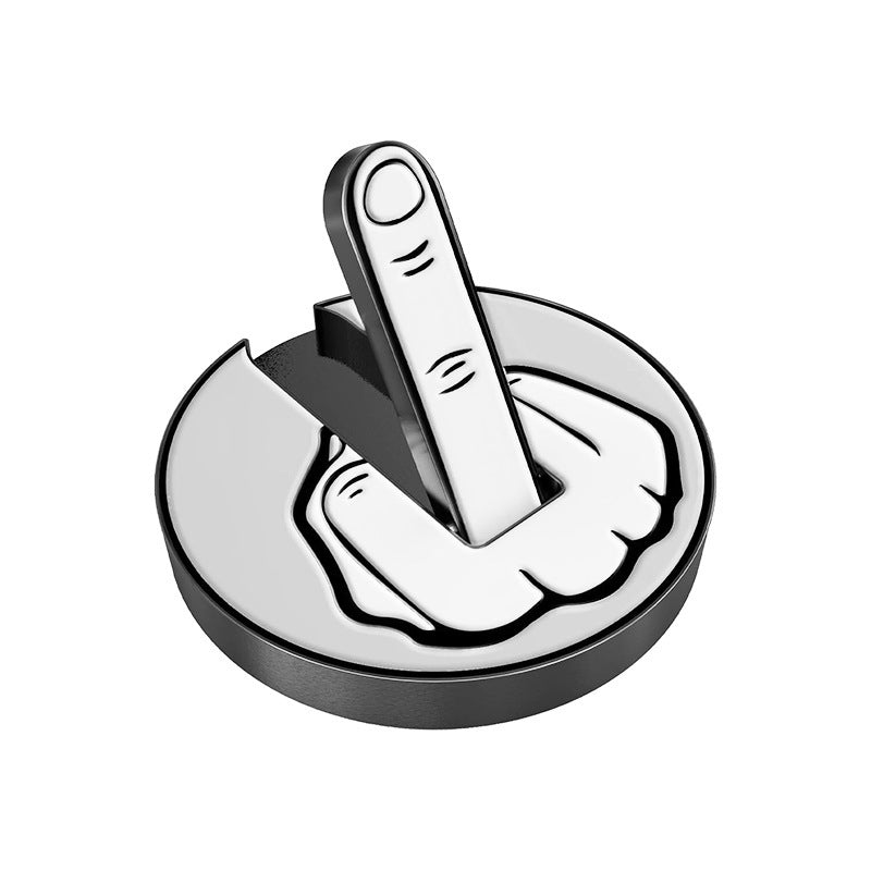 Golf Hat Clip 25mm Round Coin Vertical Middle Finger Ballmar