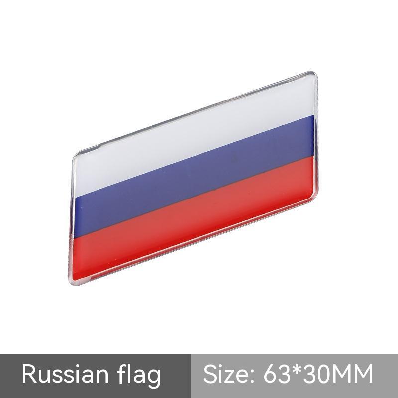 Pegatinas de bandera nacional para coche, etiqueta trasera de cristal de metal