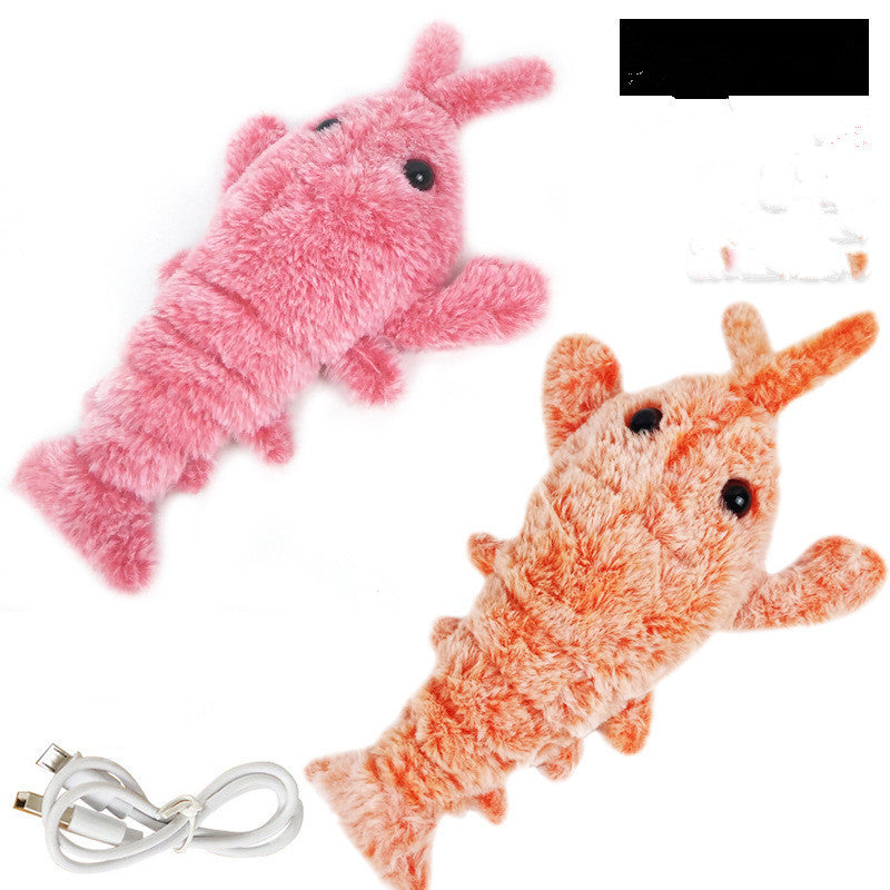 Haustier Spielzeug Elektrische Springende Garnele USB Aufladung Simulation Hummer Lustiges Katzen Plüsch Haustier Spielzeug