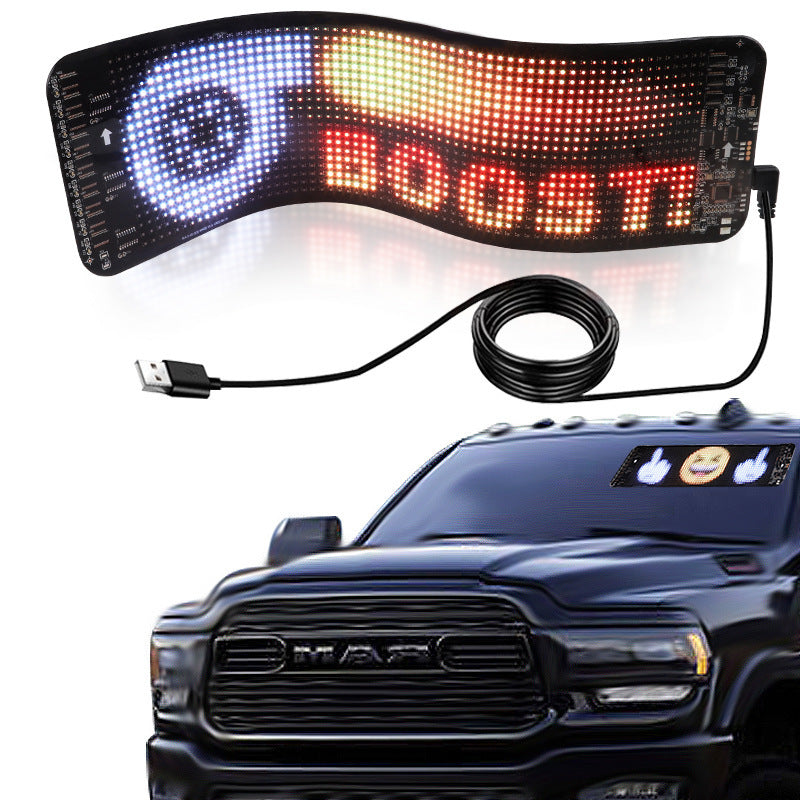 Programmierbares Auto-LED-Schild LED Vollfarb-Werbescreen Ultra-dünner Bildschirm Benutzerdefinierter Textmuster-Animationsanzeige Auto
