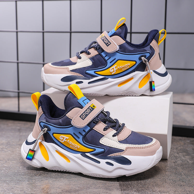 Kinder- und Teenager-Jungen Herbst- und Winter atmungsaktive rutschfeste Plattform Sport Lauf Schuhe