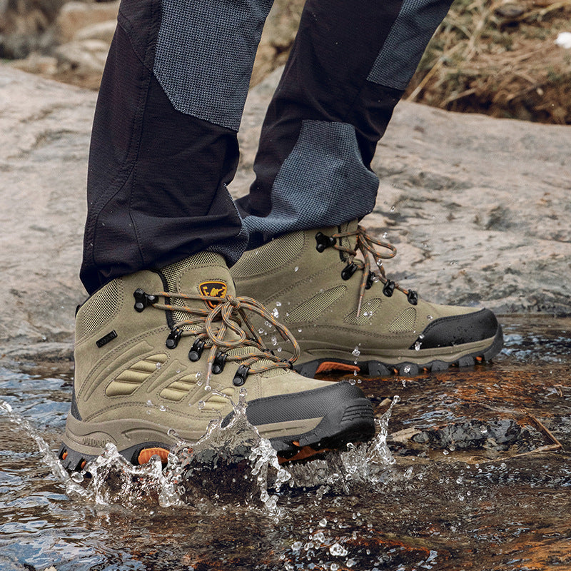Couple's High-top Breathable Waterproof Non-slip Camping Leisure Mountaineering Shoes