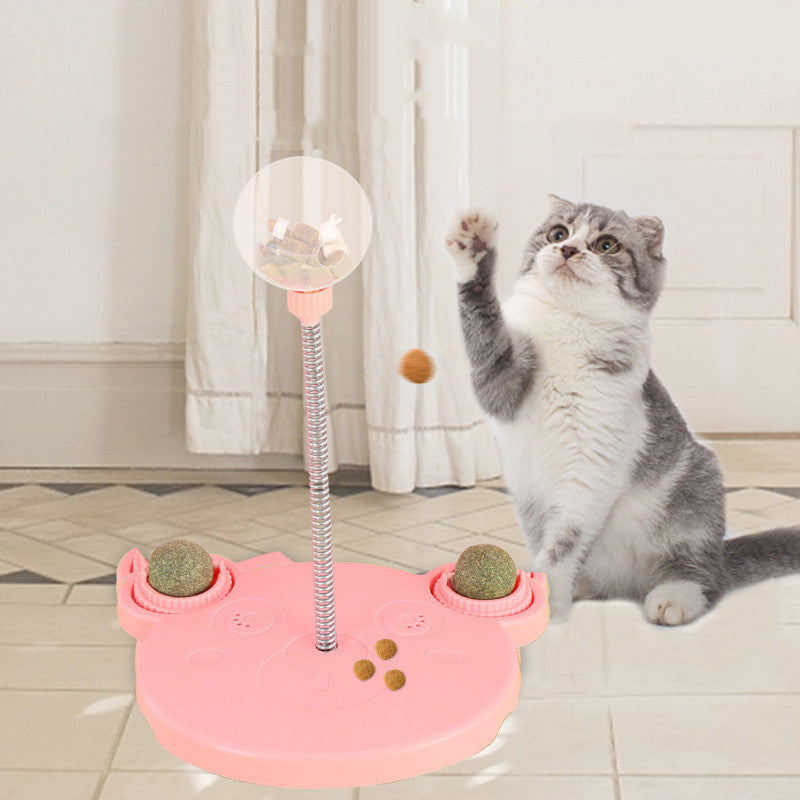 Haustierfutterspender Katzenspielzeug Haustiere leckende Futterkugel selbstspielender Kippball lustiger Schwingfutterspender Puzzlespielzeuge Spieltraining Spender Schüssel