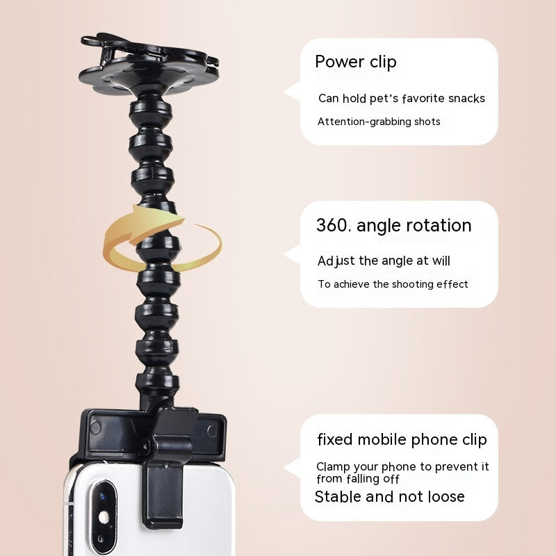 Haustierfotografie-Werkzeug Katze Hund und Hundebetrachtungslinse Teddy Kamera Spielzeug Handy Kamera Halter Selfie Clip Zubehör Haustierprodukte