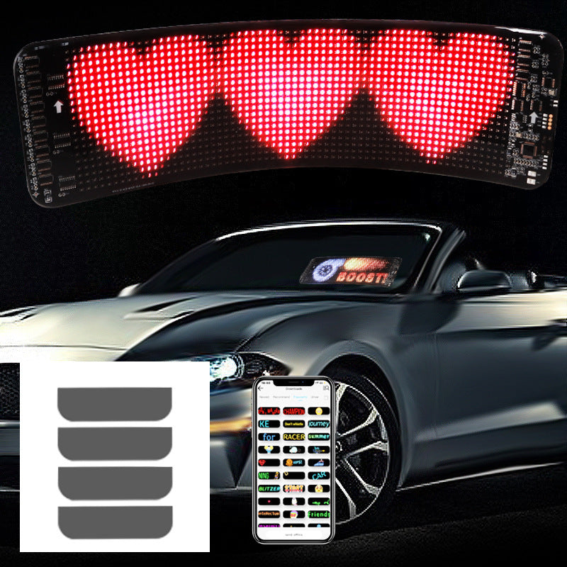Programmierbares Auto-LED-Schild LED Vollfarb-Werbescreen Ultra-dünner Bildschirm Benutzerdefinierter Textmuster-Animationsanzeige Auto