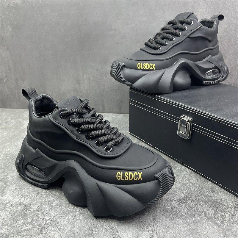 Leather Surface Trend Sports Leisure Platform Men's Shoes
