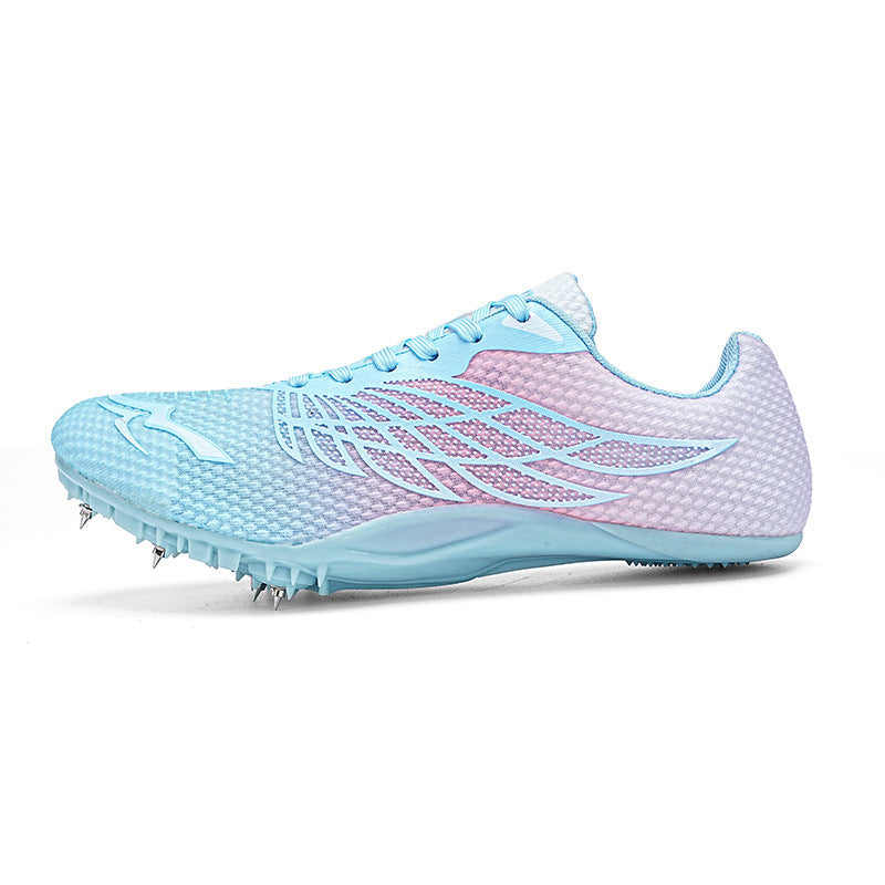 Männliche und weibliche Studenten professionelle Wettkampf Sport Leichtathletik Spikeschuhe
