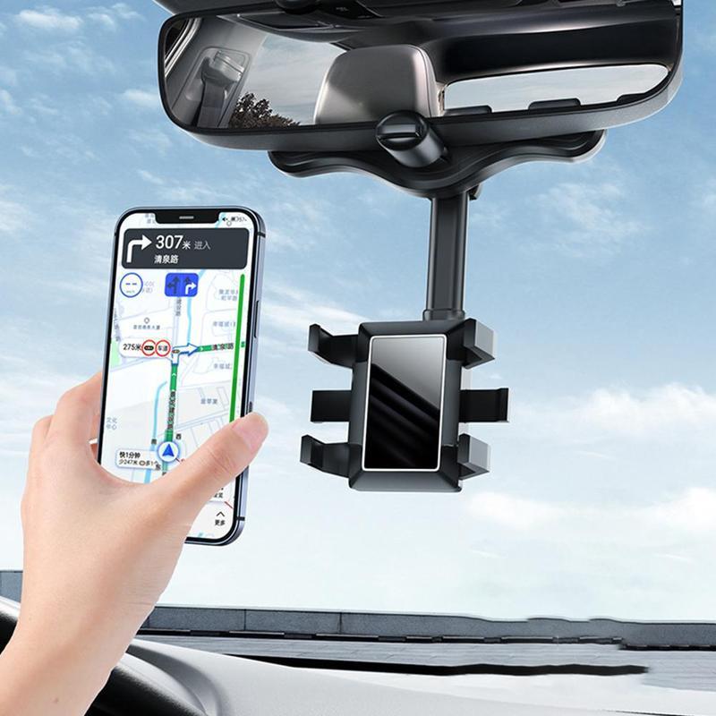 Rückspiegel Telefonhalter für Auto drehbar und ausziehbar Multifunktionaler 360 Rückspiegel Telefonhalter geeignet für alle Mobiltelefone und alle Autos