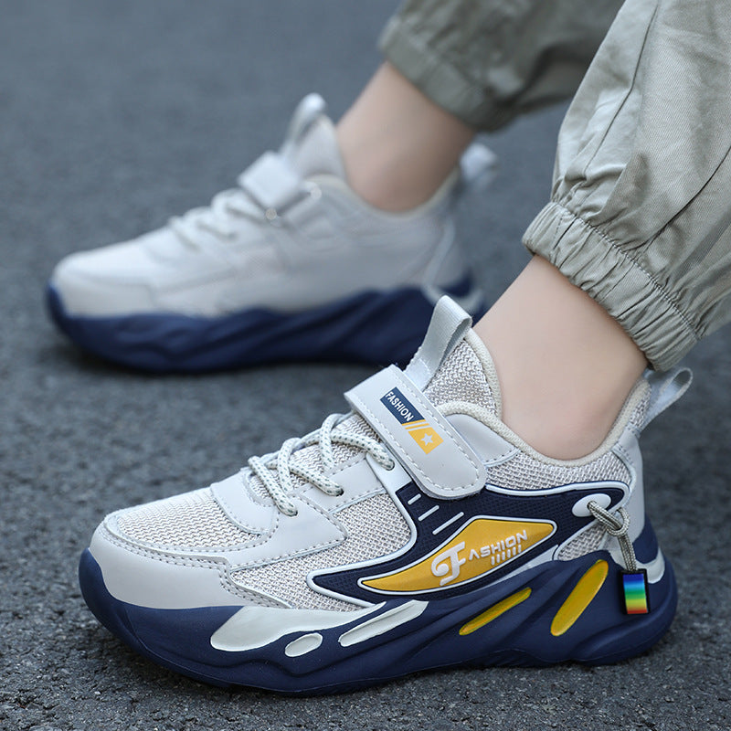 Kinder- und Teenager-Jungen Herbst- und Winter atmungsaktive rutschfeste Plattform Sport Lauf Schuhe