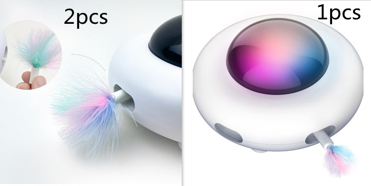 UFO Cat Toy - Electric Smart Flying Saucer Interactive Teaser