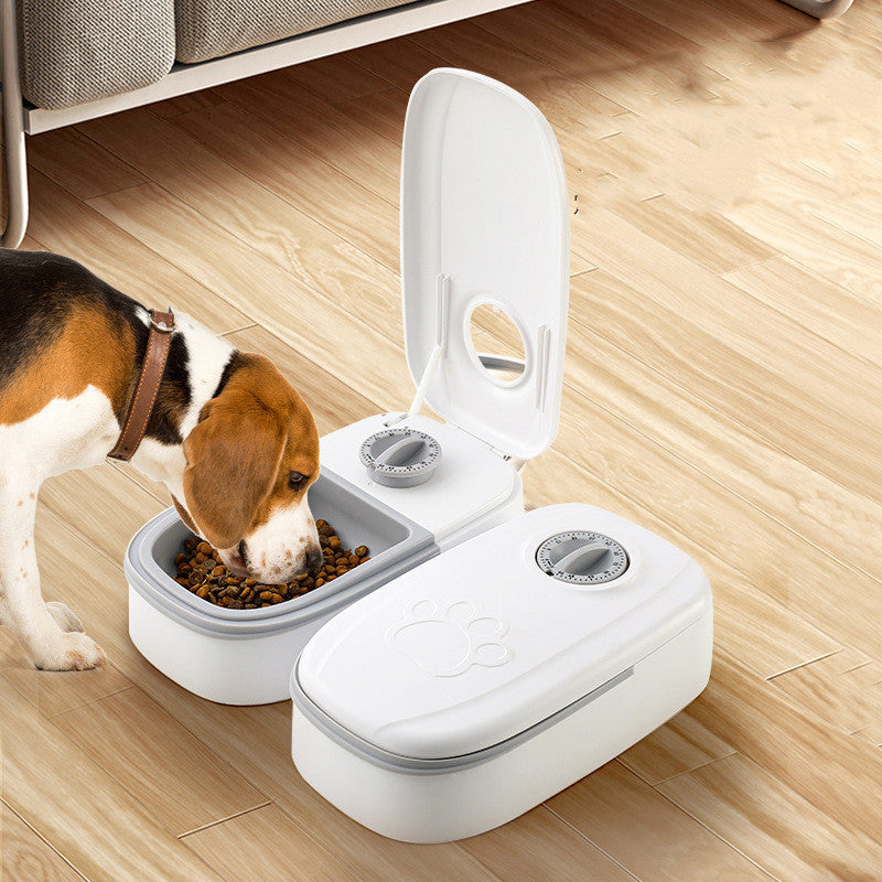 Automatischer Futterspender für Haustiere, intelligenter Futterautomat für Katzen und Hunde, Timer, Edelstahlschüssel, automatisches Füttern von Hunden und Katzen, Haustierbedarf