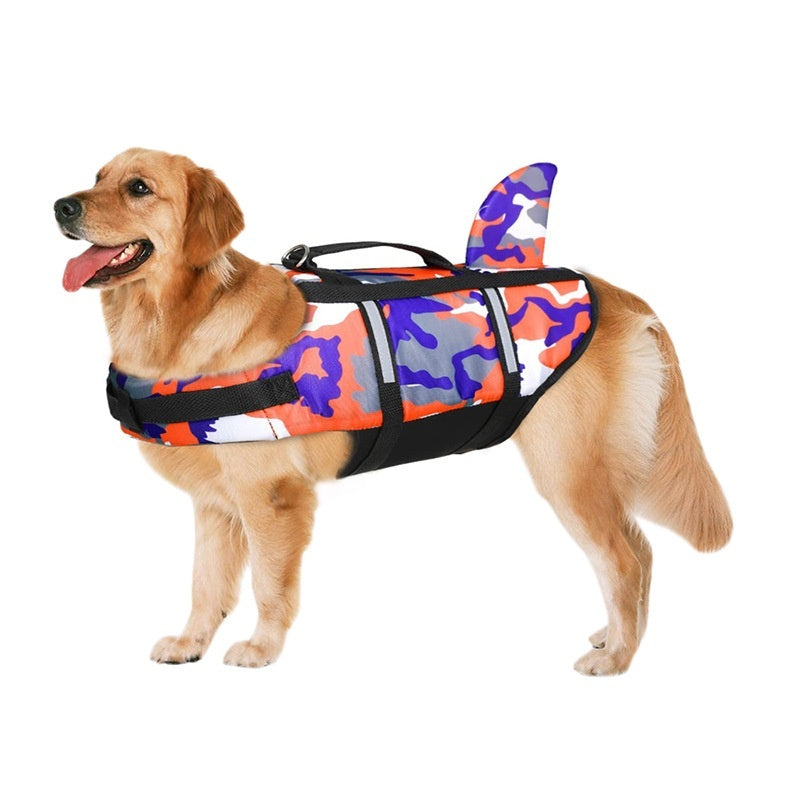 Chaleco salvavidas de natación con camuflaje creativo para mascotas