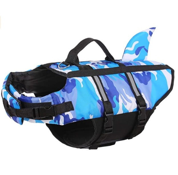 Chaleco salvavidas de natación con camuflaje creativo para mascotas