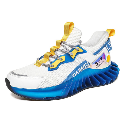 Sportschuhe Herren Jugend Atmungsaktiv Stoßdämpfung Reflektierende Lauf Fitness Reise Schuhe Große Klinge Schuhe