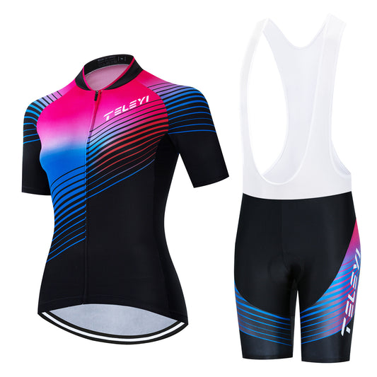 Damen Kurzarm Fahrradtrikot Kurzarm Fahrradhose