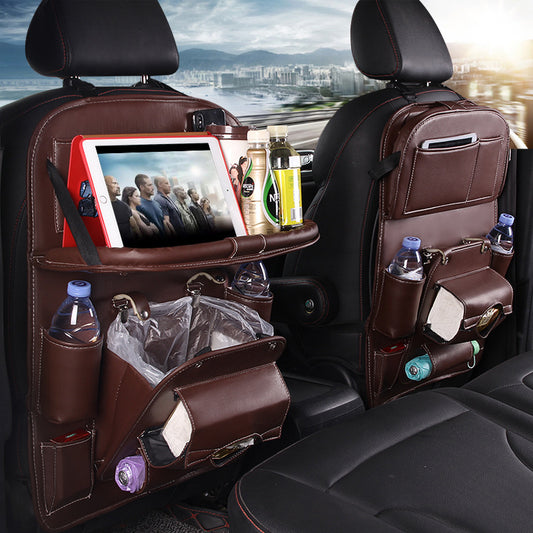 PU-Leder Auto Aufbewahrungstasche Multifunktionale Sitzrückenablage Hängetasche Wasserdichter Auto Organizer Automobil Innenraum Zubehör