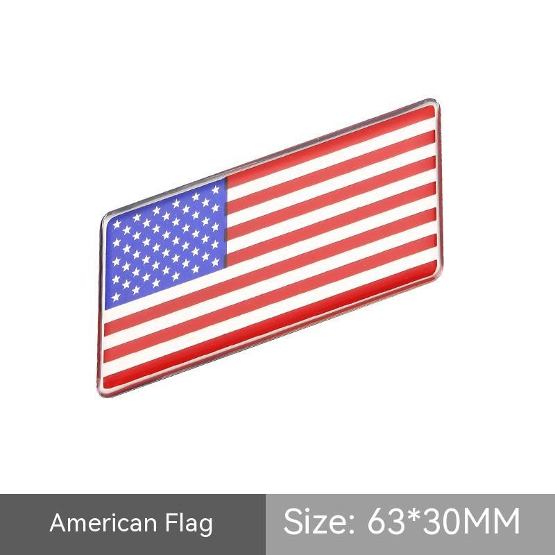 Nationalflagge Auto Aufkleber Metall Kristall Schwanzanhänger