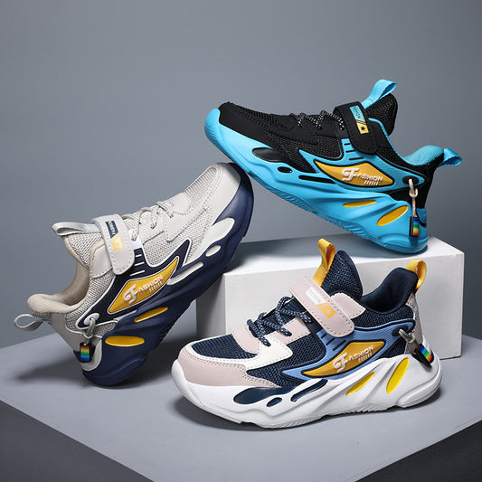 Kinder- und Teenager-Jungen Herbst- und Winter atmungsaktive rutschfeste Plattform Sport Lauf Schuhe