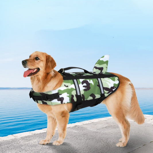 Chaleco salvavidas de natación con camuflaje creativo para mascotas