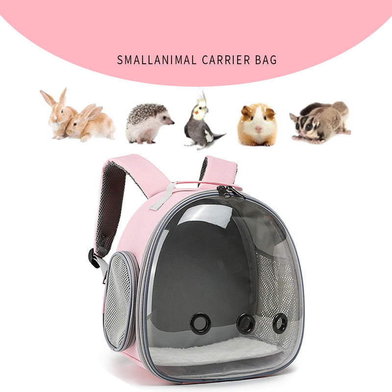 Haustier-Rucksack Hamster-Tragetasche Transparent Kleine Tiertragetasche Meerschweinchen-Rucksack Zuckergleiter Frettchen Haustiertasche Kaninchen Käfig