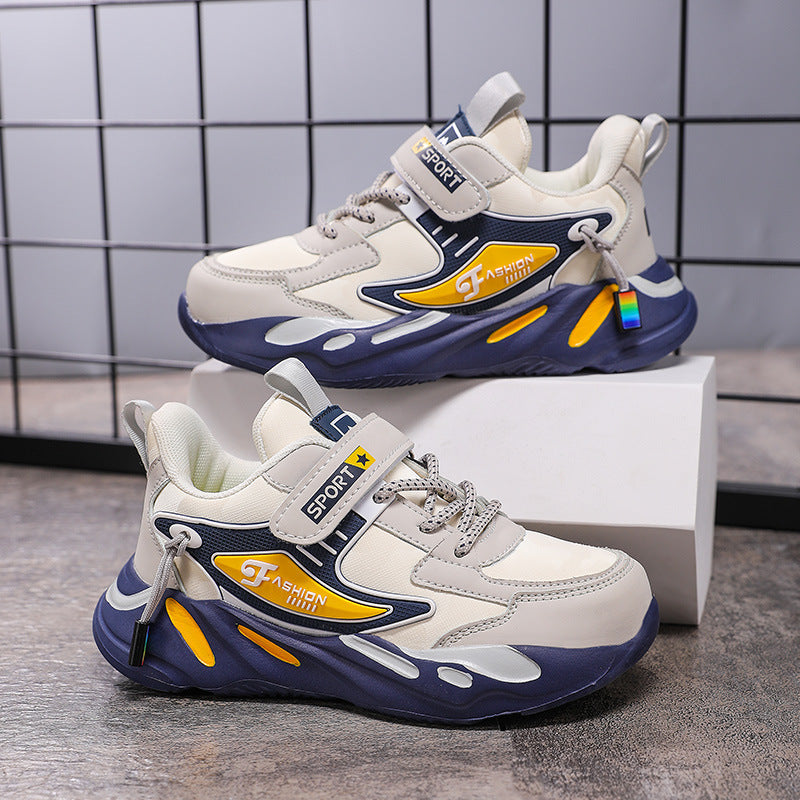Kinder- und Teenager-Jungen Herbst- und Winter atmungsaktive rutschfeste Plattform Sport Lauf Schuhe