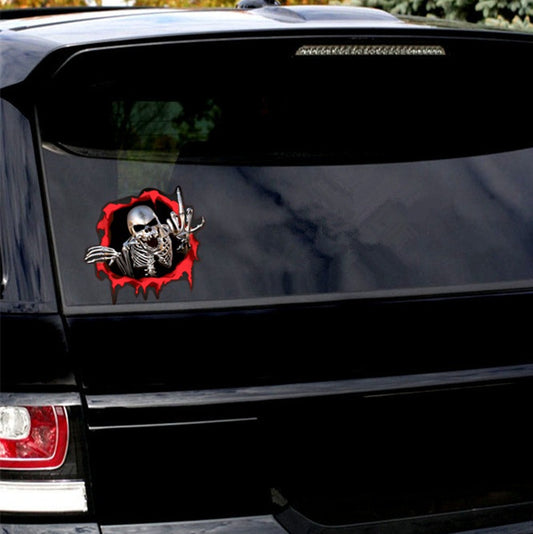 Druckreflektierende Metall-Schädel-Sticker
