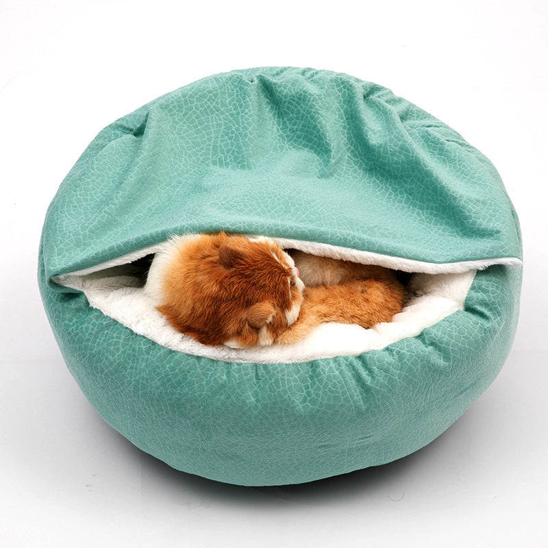 Katzenbett Vier Jahreszeiten Kreative Haustierabdeckung Decke Integrierte Schalenform