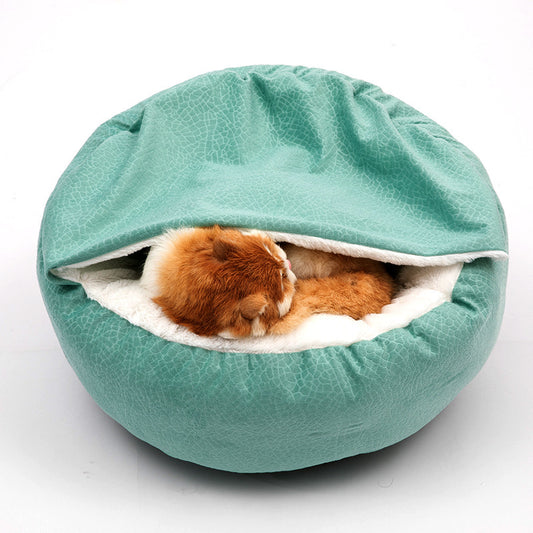 Katzenbett Vier Jahreszeiten Kreative Haustierabdeckung Decke Integrierte Schalenform