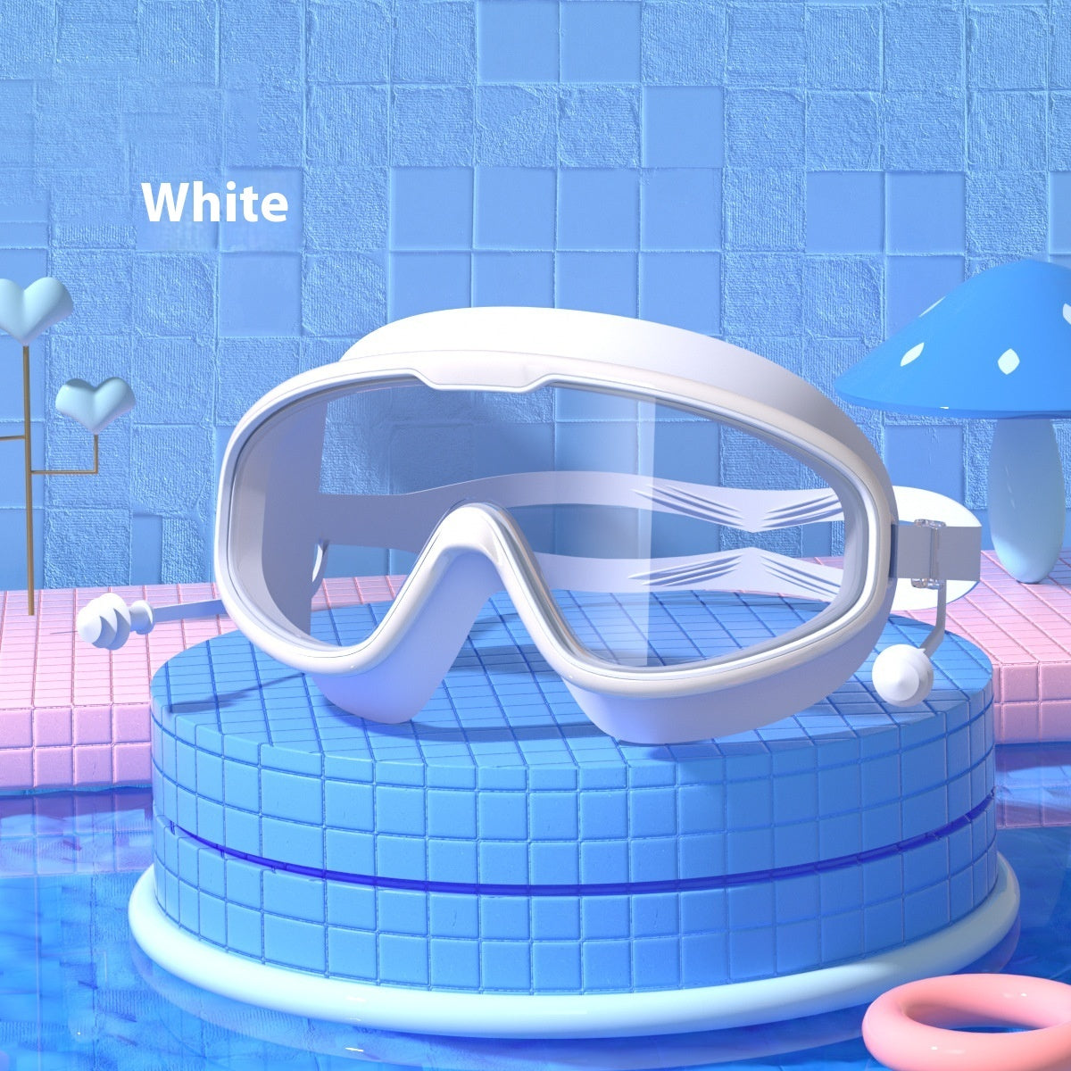 Schwimmbrille Große Rahmen Wasserdicht Anti-Beschlag Schwimmbrille